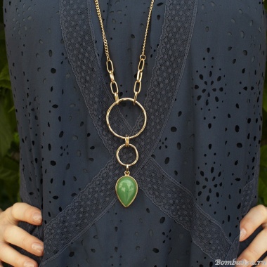 Колье Fiore Luna, GREEN AVENTURINE, LN3171-5 G/G